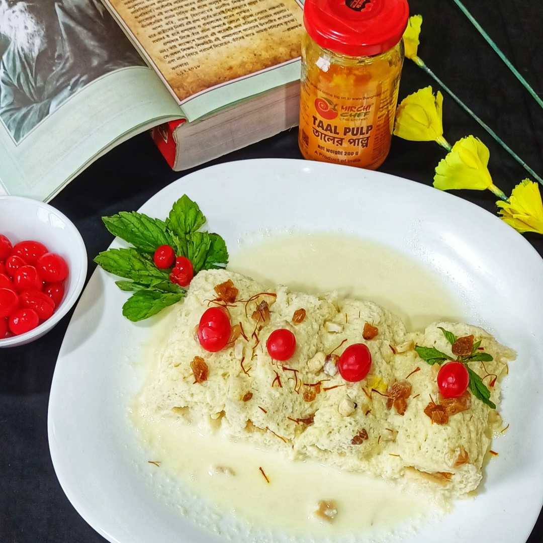 Taal Pulp Stuffed Bread Malai Roll